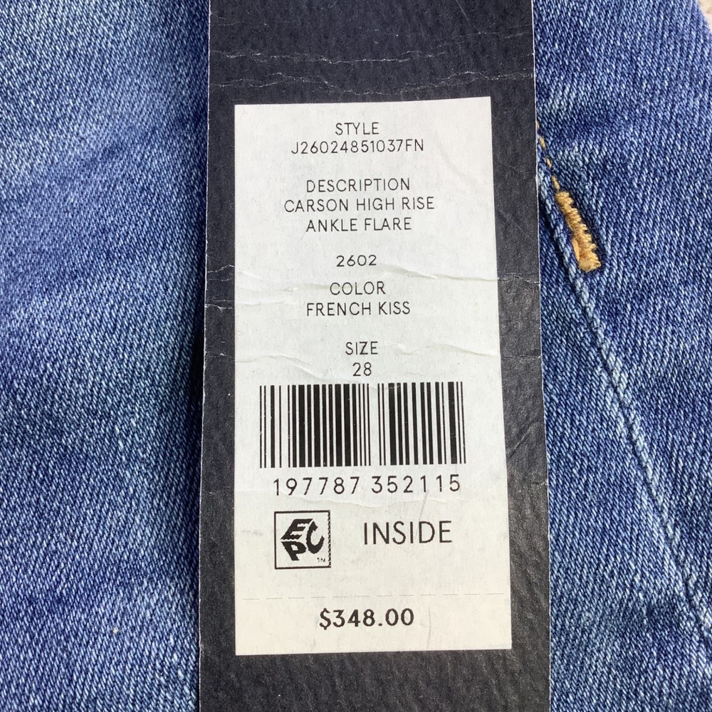 Veronica Beard Carson High Rise Ankle Flare Jeans French Kiss Blue Size 28 NWT - Picture 5 of 16